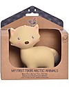 Tikiri 3-in-1 Sonaglio Volpe, Massaggiagengive, Gioco da Bagno, My First Arctic Animals - 100% Caucciù Naturale Giochi Bagno