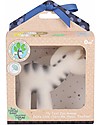 Tikiri 3-in-1 Sonaglio Zebra, Massaggiagengive, Gioco da Bagno,, My First Zoo - Confezione Regalo - 100% Caucciù Naturale Giochi Bagno