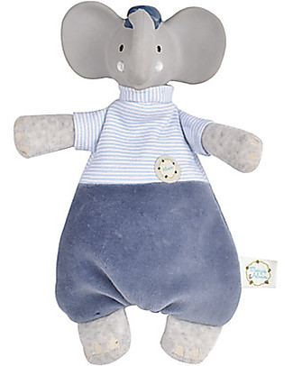 Tikiri Doudou Alvin l'Elefante - Caucciù Naturale e Cotone Bio Doudou