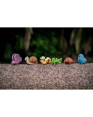 Tikiri Garden Animals - Assortimento 12 pezzi (6 soggetti) con Espositore da banco in omaggio Sonagli