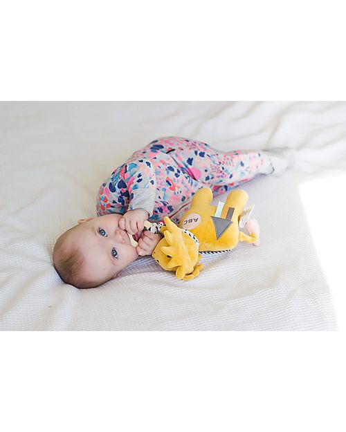 Tikiri Gioco Multisensoriale Leone, 24 cm - Cotone Bio Sonagli