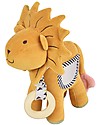 Tikiri Gioco Multisensoriale Leone, 24 cm - Cotone Bio Sonagli