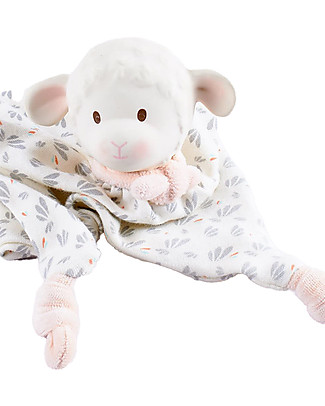 Tikiri Lila l'Agnellino - Caucciù Naturale e Cotone Bio Doudou