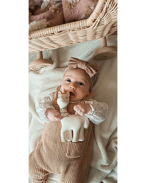 Tikiri Lilith il Lama - Sonaglio + Massaggiagengive + Gioco da Bagno - 100% Caucciù Naturale Giochi per Neonati_