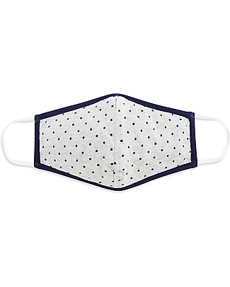 Tikiri Mascherina Lavabile per Adulti/11+ Anni - Stelle - 3 Strati - Filtraggio oltre 95% - 100% Cotone certificato Oeko-Tex Mascherine di Protezione Individuale