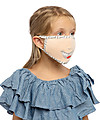 Tikiri Mascherina Lavabile per Bambini - Denti Sorridenti - 3 Strati - Filtraggio oltre 95% - 100% Cotone certificato Oeko-Tex Mascherine Protettive_