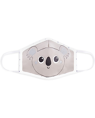 Tikiri Mascherina Lavabile per Bambini - Koala - 3 Strati - Filtraggio oltre 95% - 100% Cotone certificato Oeko-Tex Mascherine di Protezione Individuale_