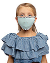 Tikiri Mascherina Lavabile per Bambini - Sorriso Blu - 3 Strati - Filtraggio oltre 95% - 100% Cotone certificato Oeko-Tex Mascherine Protettive_
