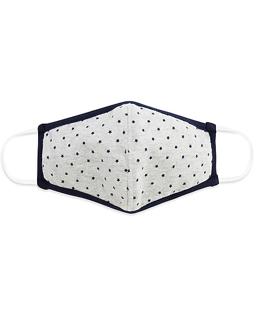 Tikiri Mascherina Lavabile per Bambini - Stelle - 3 Strati - Filtraggio oltre 95% - 100% Cotone certificato Oeko-Tex Mascherine Protettive_