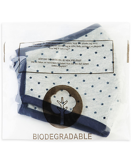 Tikiri Mascherina Lavabile per Bambini - Stelle - 3 Strati - Filtraggio oltre 95% - 100% Cotone certificato Oeko-Tex Mascherine Protettive_