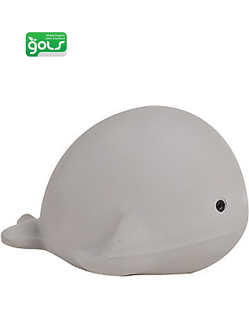Tikiri Ocean Buddies - Balena - 3-in-1 Sonaglio, Massaggiagengive, Gioco da Bagno - 100% Caucciù Naturale Giochi Bagno