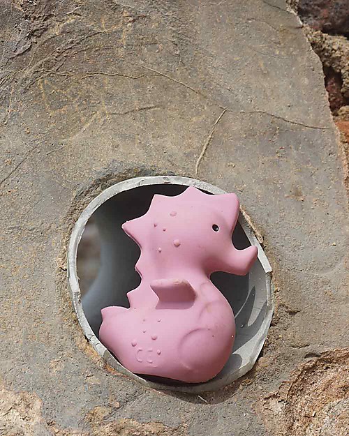 Tikiri Ocean Buddies - Cavalluccio Marino - 3-in-1 Sonaglio, Massaggiagengive, Gioco da Bagno - 100% Caucciù Naturale Giochi Bagno