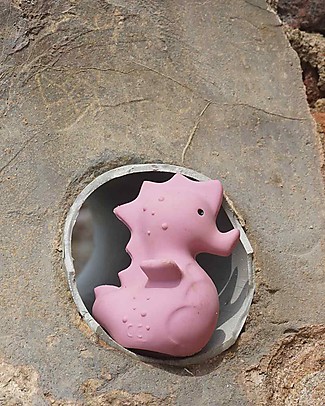 Tikiri Ocean Buddies - Cavalluccio Marino - 3-in-1 Sonaglio, Massaggiagengive, Gioco da Bagno - 100% Caucciù Naturale Giochi Bagno