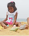 Tikiri Ocean Buddies - Tartaruga - 3-in-1 Sonaglio, Massaggiagengive, Gioco da Bagno - 100% Caucciù Naturale Giochi Bagno