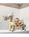 Tikiri OUTLET - 3-in-1 Sonaglio Leone, Massaggiagengive, Gioco da Bagno, My First Zoo - Confezione Regalo - 100% Caucciù Naturale - Pezzo di Showroom Giochi Bagno