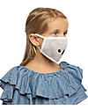 Tikiri Pacco da 3 Mascherine Lavabili per Bambini - Bambina - 3 Strati - Filtraggio oltre 95% - 100% Cotone certificato Oeko-Tex Mascherine Protettive_