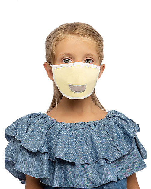 Tikiri Pacco da 3 Mascherine Lavabili per Bambini - Bambino - 3 Strati - Filtraggio oltre 95% - 100% Cotone certificato Oeko-Tex Mascherine Protettive_