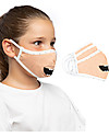 Tikiri Pacco da 3 Mascherine Lavabili per Bambini - Orso - 3 Strati - Filtraggio oltre 95% - 100% Cotone certificato Oeko-Tex Mascherine Protettive_
