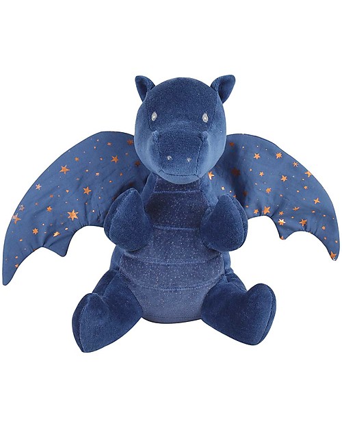 Tikiri Peluche Drago Midnight Cotone Bio, Fairytales, - 23 cm - Ali rumorose! Peluche