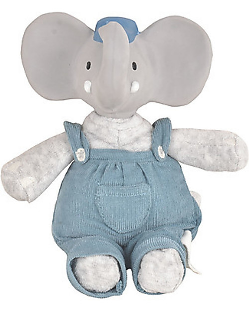 Tikiri Pupazzo Alvin l'Elefante - Caucciù Naturale e Cotone Bio Pupazzi