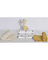 Tikiri Set Regalo Tre Mussole e Massaggiagengive - Giraffa Swaddle di Mussola