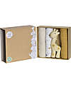 Tikiri Set Regalo Tre Mussole e Massaggiagengive - Giraffa Swaddle di Mussola
