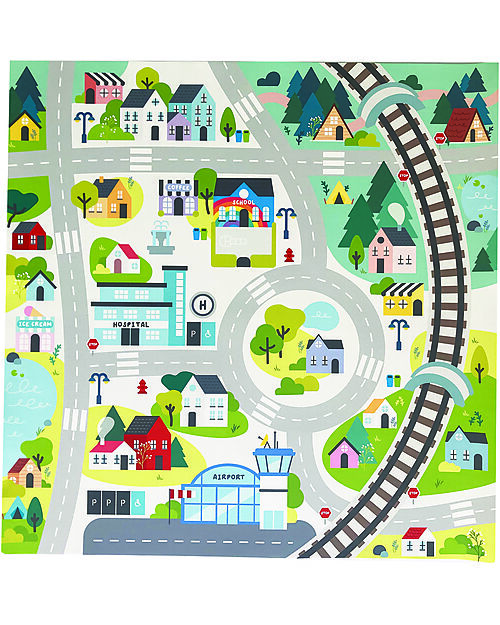 Tikiri Tappeto Gioco - Vroom Vroom Friends - 65 x 65 cm Tappeti Gioco