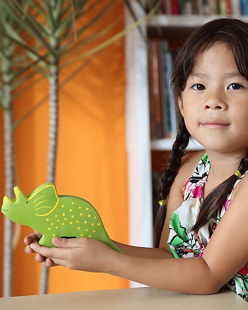 Tikiri Triceratopo, Baby Dinos - 100% Caucciù Naturale Pupazzi