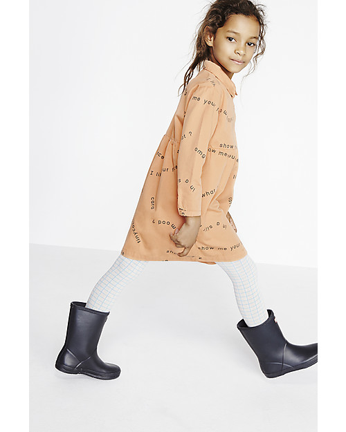 Tiny Cottons Abito Bimba Parole, Arancione Scuro/Blu Vestiti_