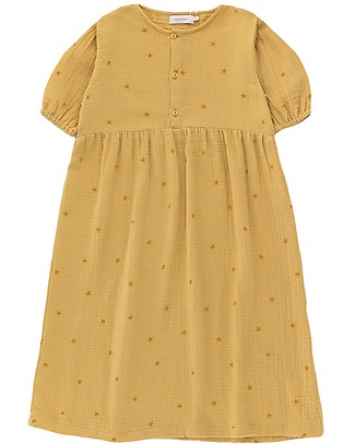 Tiny Cottons Abito Stelle Marine - Sabbia/Miele - 100% Cotone Vestiti_