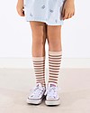 Tiny Cottons Calzini Lunghi a Righe, Beige+Bordeaux Calzini