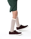 Tiny Cottons Calzini Lunghi a Righe, Beige+Bordeaux Calzini