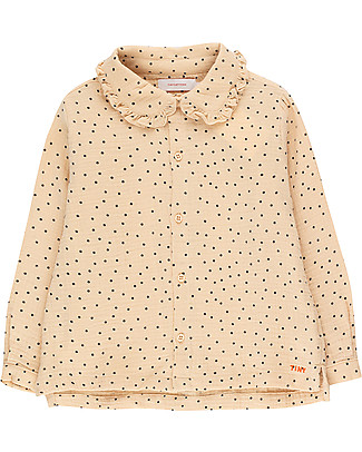 Tiny Cottons Camicia a Pois - Cappuccino/Navy - 100% Cotone Camicie