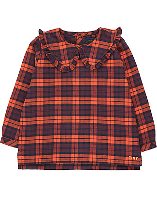 Tiny Cottons Camicia a Quadri - Navy/Rosso - 100% cotone Camicie_FAKE