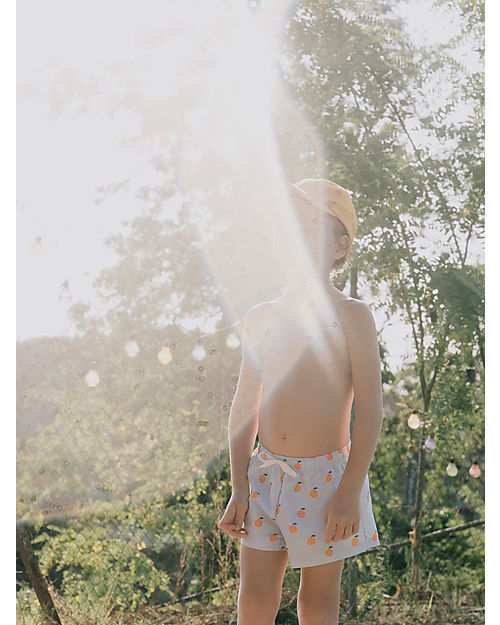 Tiny Cottons Costume a Pantaloncino con Coulisse - Arance - Celeste / Arancione Boxer Mare