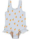 Tiny Cottons Costume Intero con Volant - Arance - Celeste / Arancione Costumi Interi