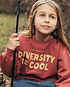 Tiny Cottons Felpa a Maniche Lunghe - Diversity is Cool - Prugna - 100% Felpa di Cotone Bio Felpe