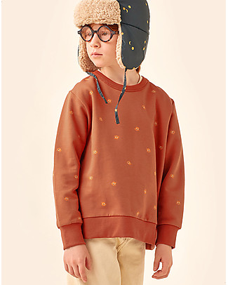 Tiny Cottons Felpa a Maniche Lunghe - Scoiattolo - Rame Scuro - Cotone Pima Elasticizzato Felpe