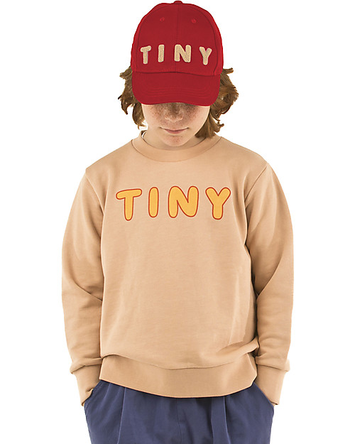 Tiny Cottons Felpa a Maniche Lunghe "Tiny", Nude/Giallo - 100% Cotone Pima Felpe