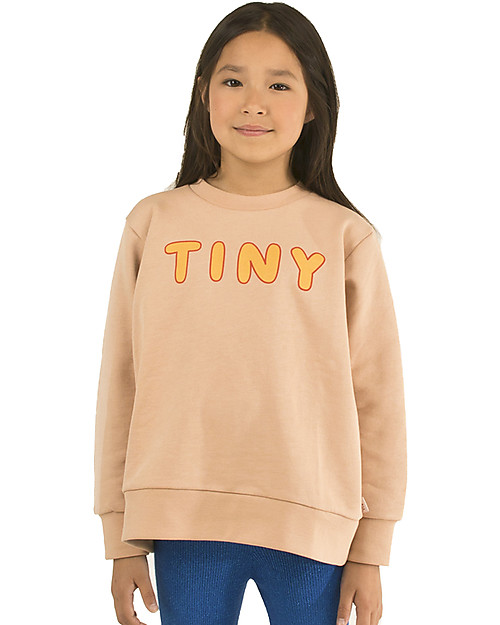 Tiny Cottons Felpa a Maniche Lunghe "Tiny", Nude/Giallo - 100% Cotone Pima Felpe