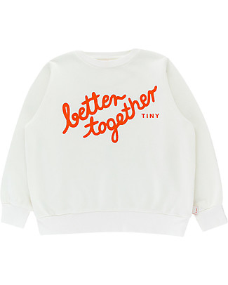 Tiny Cottons Felpa Better Together - Bianco/Rosso - 100% Cotone Bio Felpe