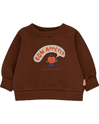 Tiny Cottons Felpa Bon Appétit - Chocolate - 100% Cotone Bio Felpe