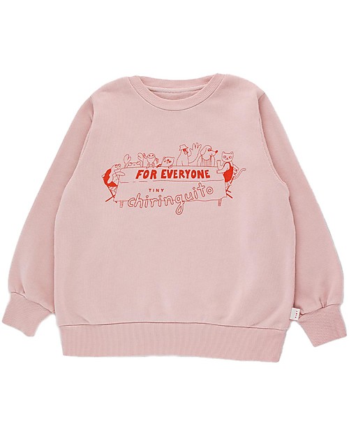 Tiny Cottons Felpa For Everyone - Rosa/Rosso - 100% Cotone Bio Felpe