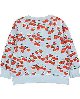 Tiny Cottons Felpa Maniche Lunghe Cherries - Blu Rosso - Cotone Pima Felpe