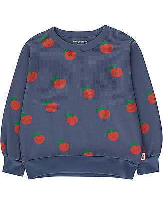 Tiny Cottons Felpa Mele - Blu Chiaro/Rosso Intenso Felpe