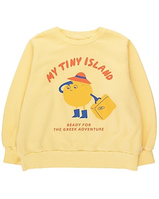 Tiny Cottons Felpa My Tiny Island - Giallo - 100% Cotone Bio Felpe