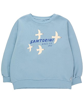 Tiny Cottons Felpa Santorini - Celeste - 100% Cotone Bio Felpe