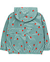 Tiny Cottons Giacca a Vento Fragole, Verde Acqua/Rosso - con Cappuccio Giacche