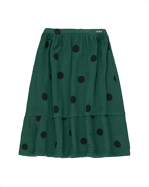 Tiny Cottons Gonna Lunga a Pois - Verde/Nero - 100% cotone Gonne_