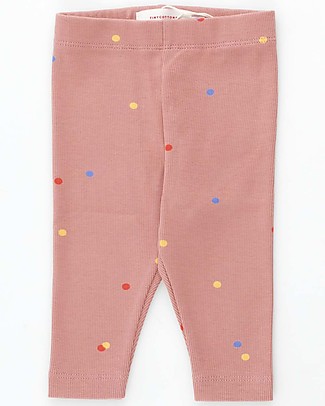 Tiny Cottons Leggings a Pois - Malva - Cotone Pima Elasticizzato Leggings
